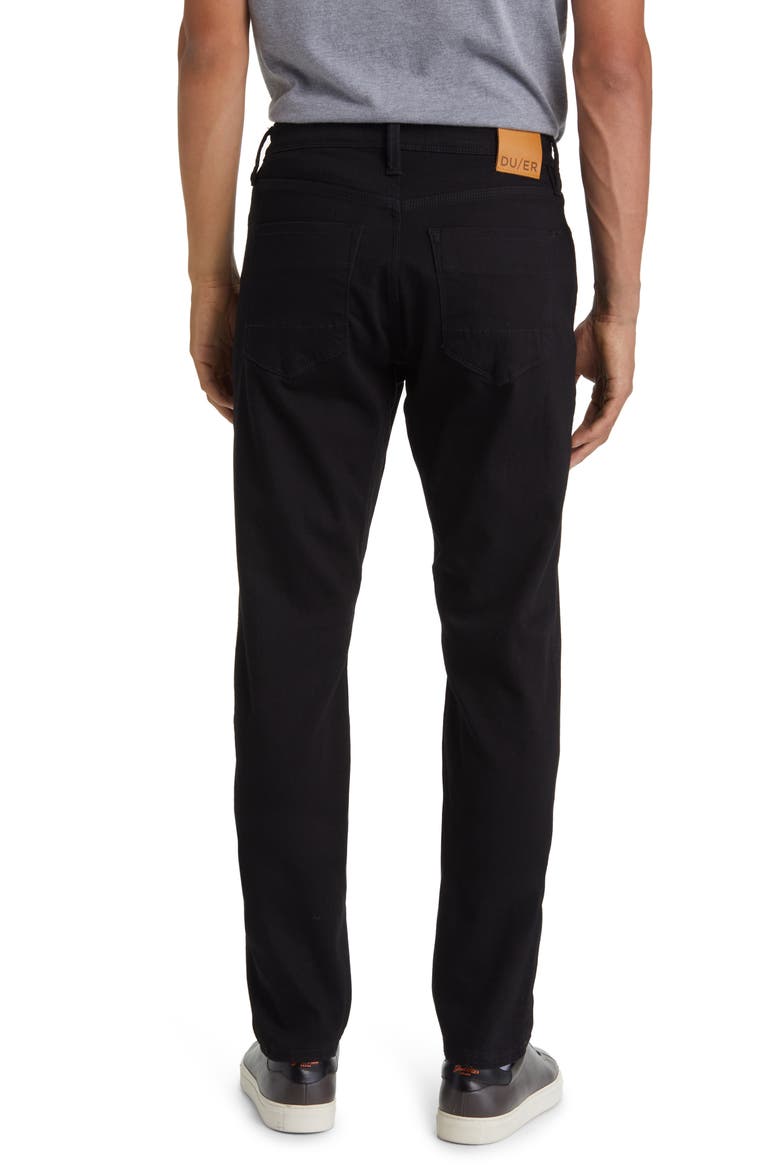 Relaxed Tapered Performance Denim Jeans, Alternate, color, BLACK