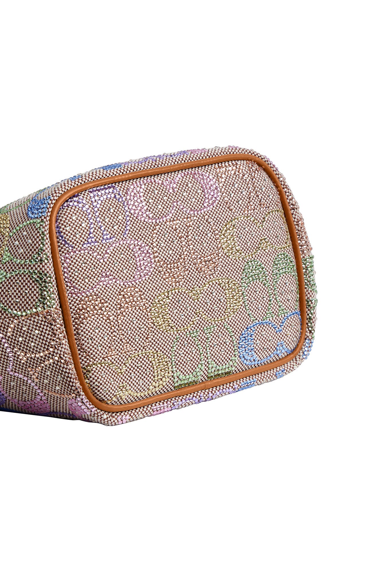 COACH Signature Crystal Jacquard & Leather Kisslock Frame Bag, Alternate, color, 