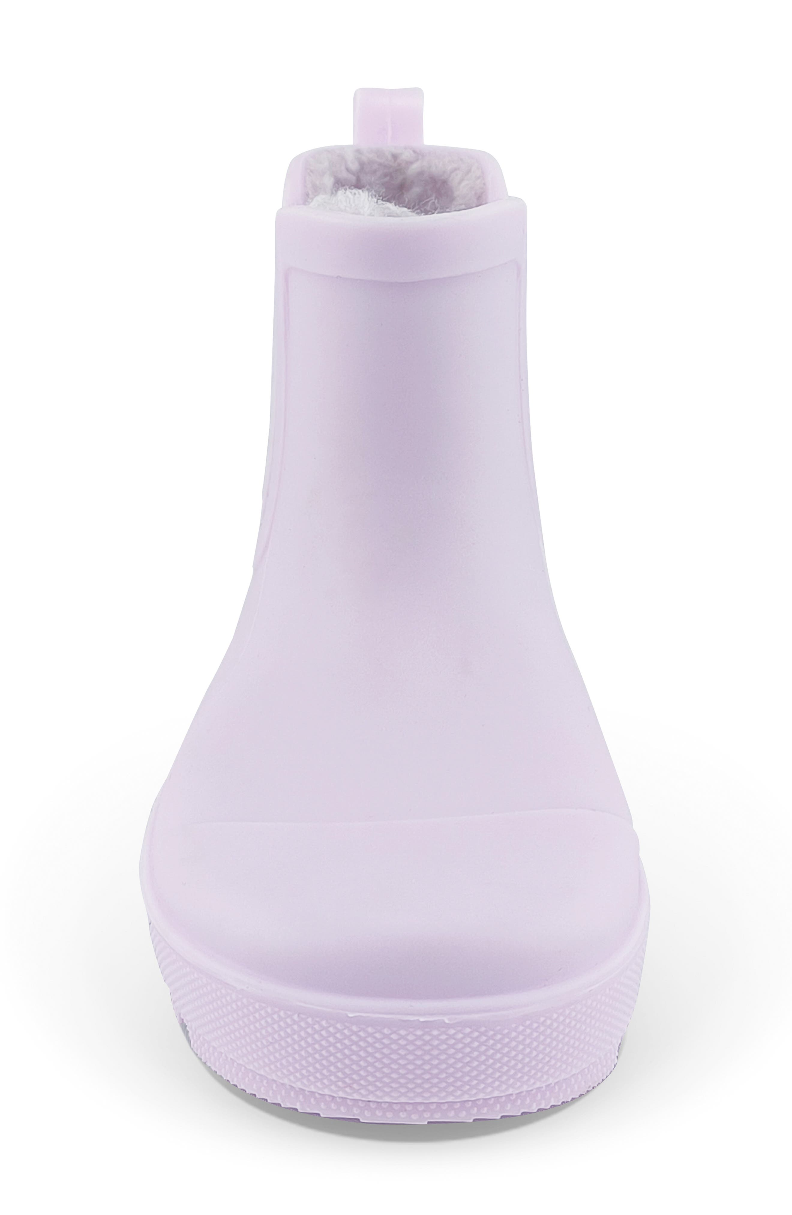 BEARPAW Kids' Shortie Rain Boot with Faux Fur Lining, Alternate, color, Purple