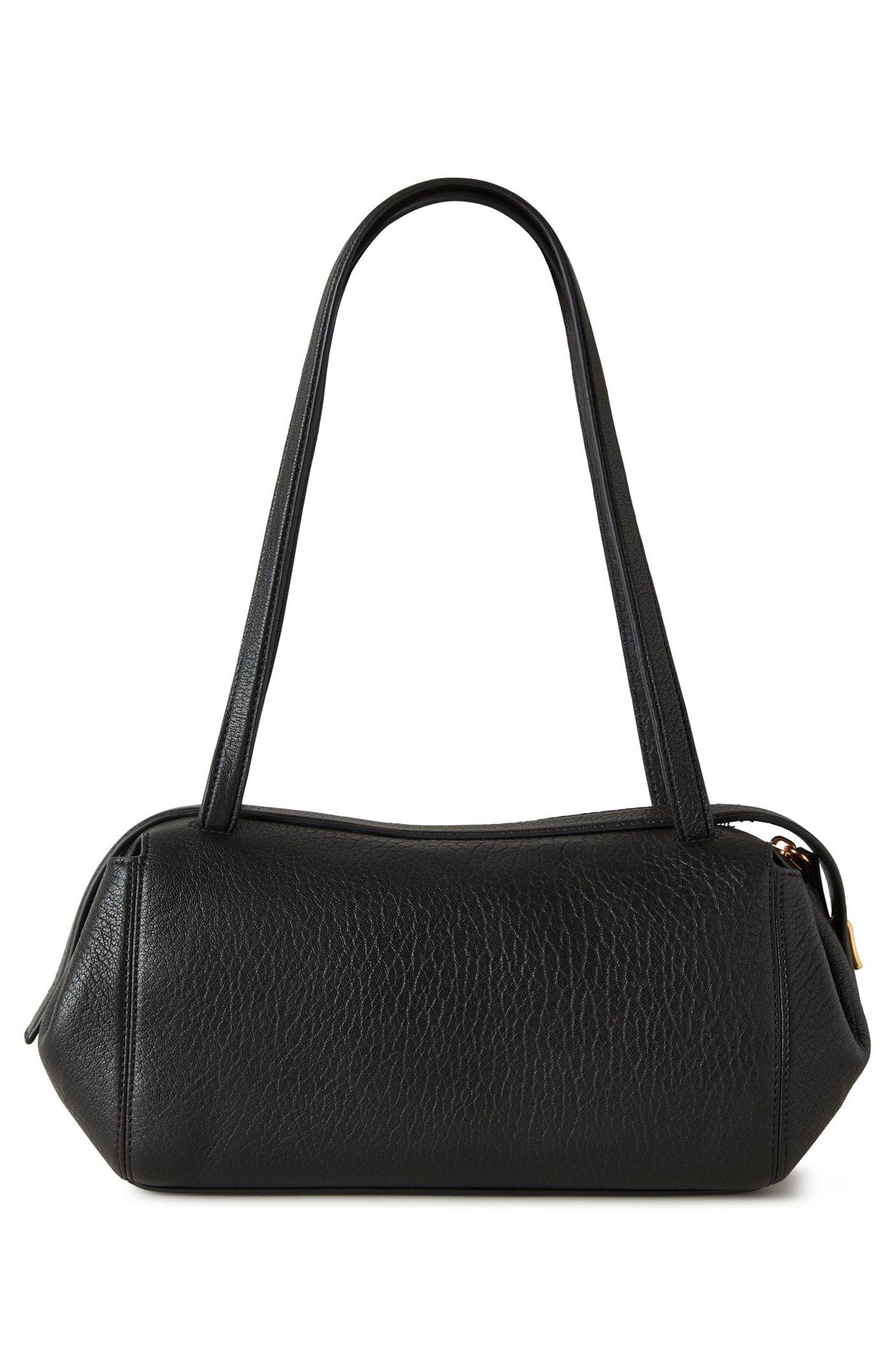 Mulberry Small Meadow Leather Shoulder Bag, Alternate, color, Black
