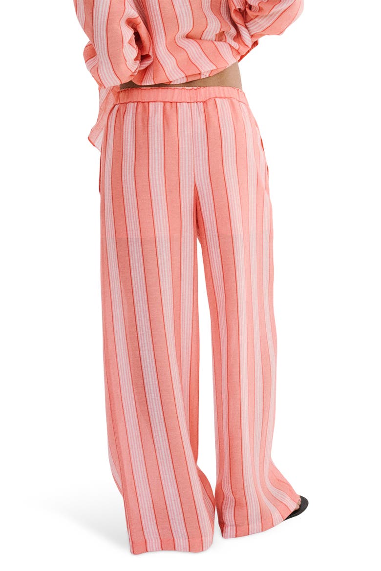 Straight Fit Stripe Pants, Alternate, color, ORANGE