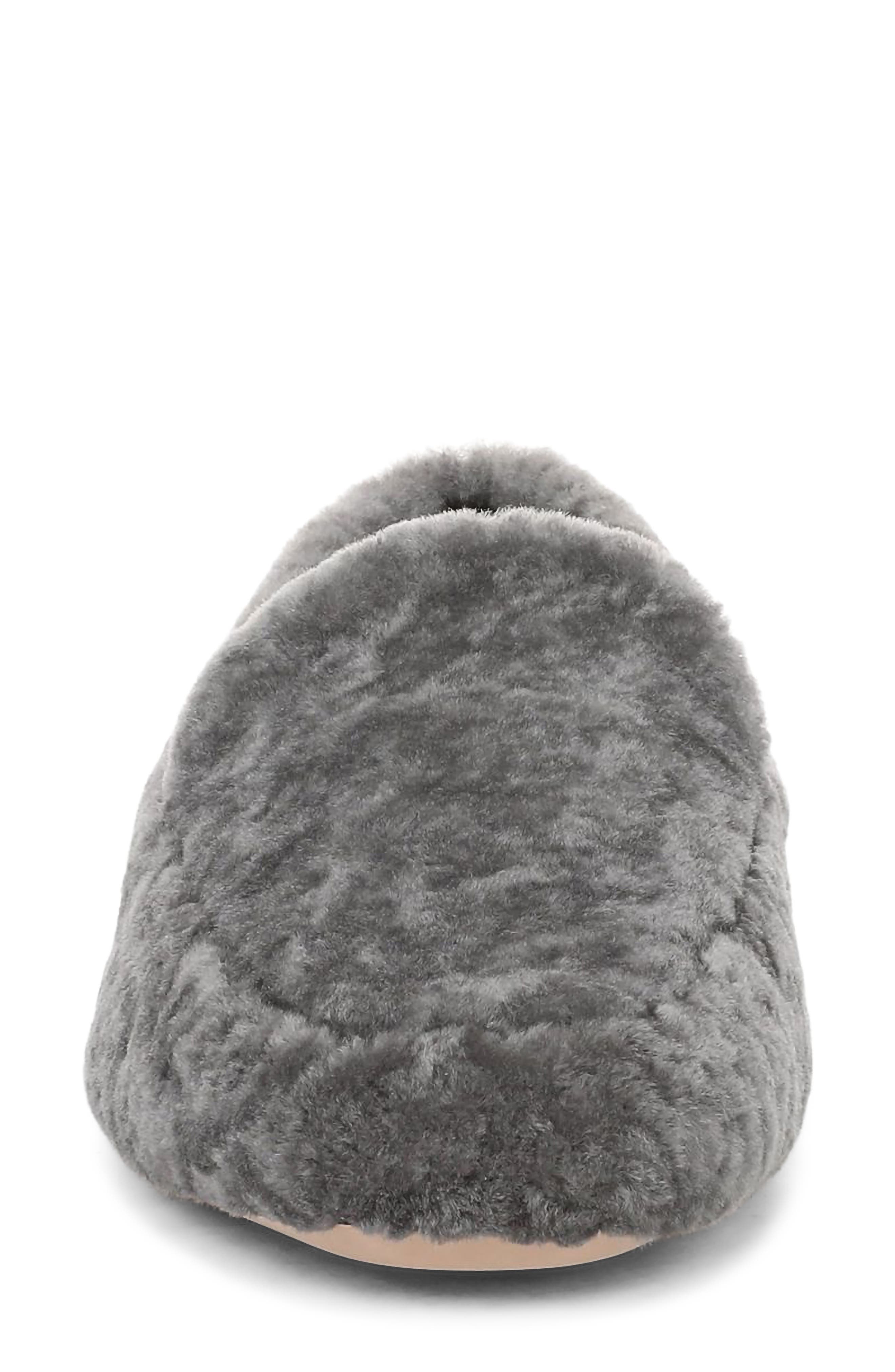 Yvonne Genuine Shearling Loafer, Alternate, color, ROCK