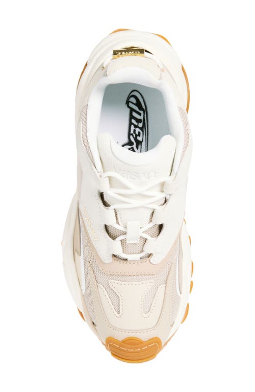 Versace Mercury M_vs_04 Sneakers In Mastic Chiffon-gold