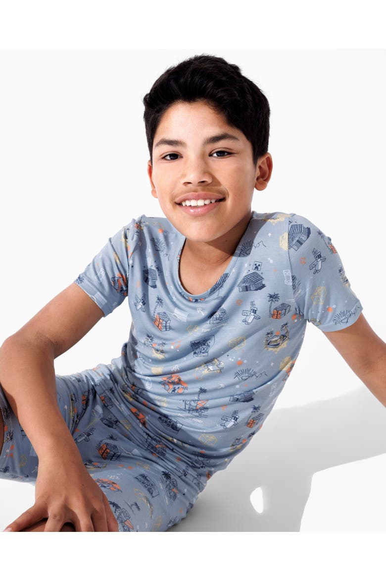 Minecraft Time to Mine Kids 2-Piece Short Sleeve & Shorts Pajama Set, Alternate, color, Minecraft: Time to Mine