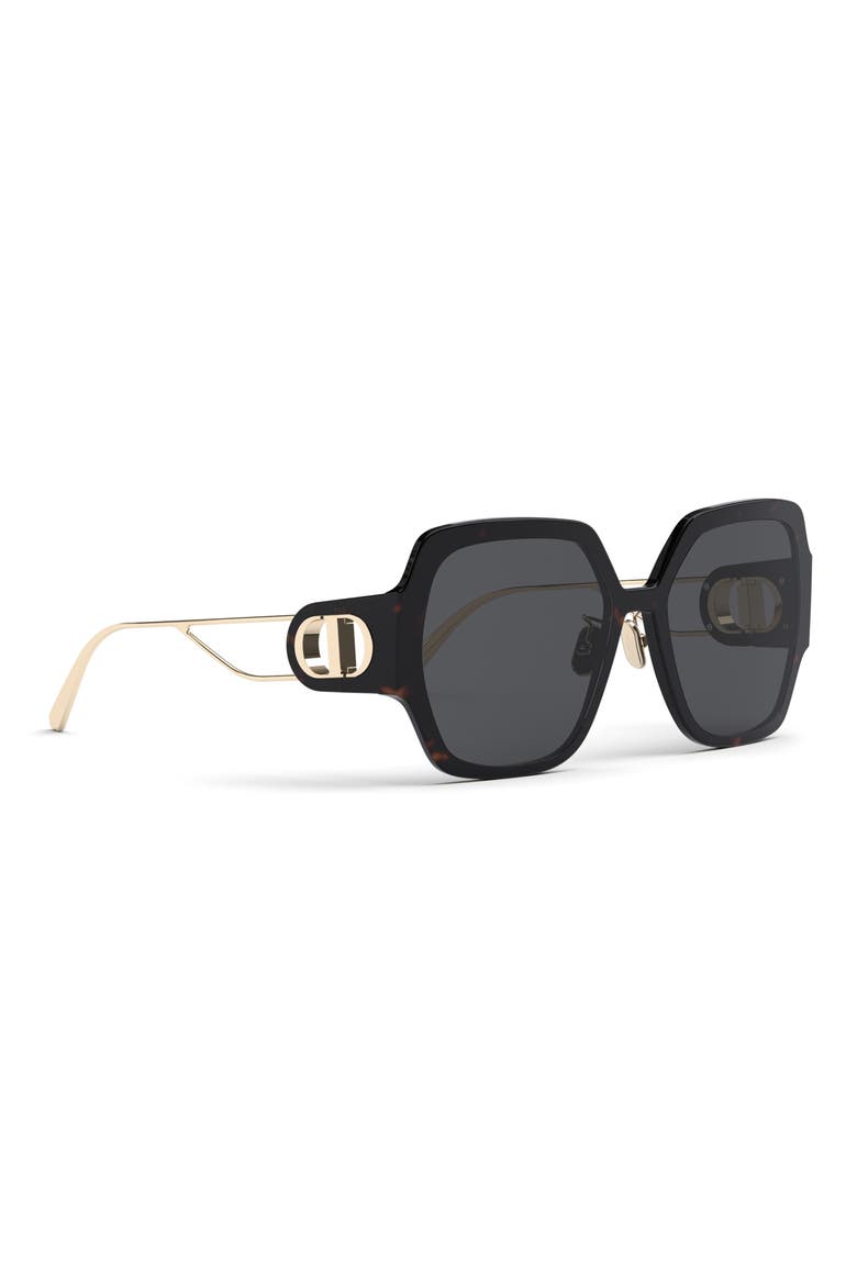 30Montaigne S6U 58mm Square Sunglasses, Alternate, color, DARK HAVANA / SMOKE POLARIZED