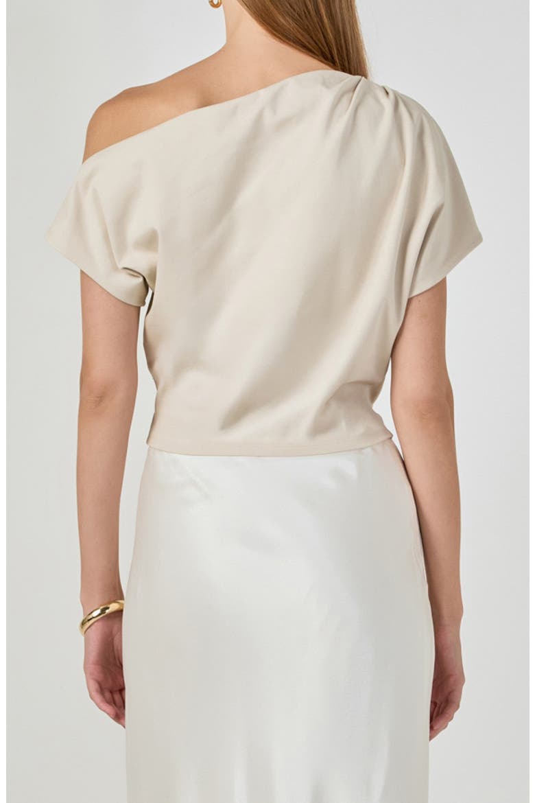 Off the Shoulder Cropped Top, Alternate, color, TAUPE