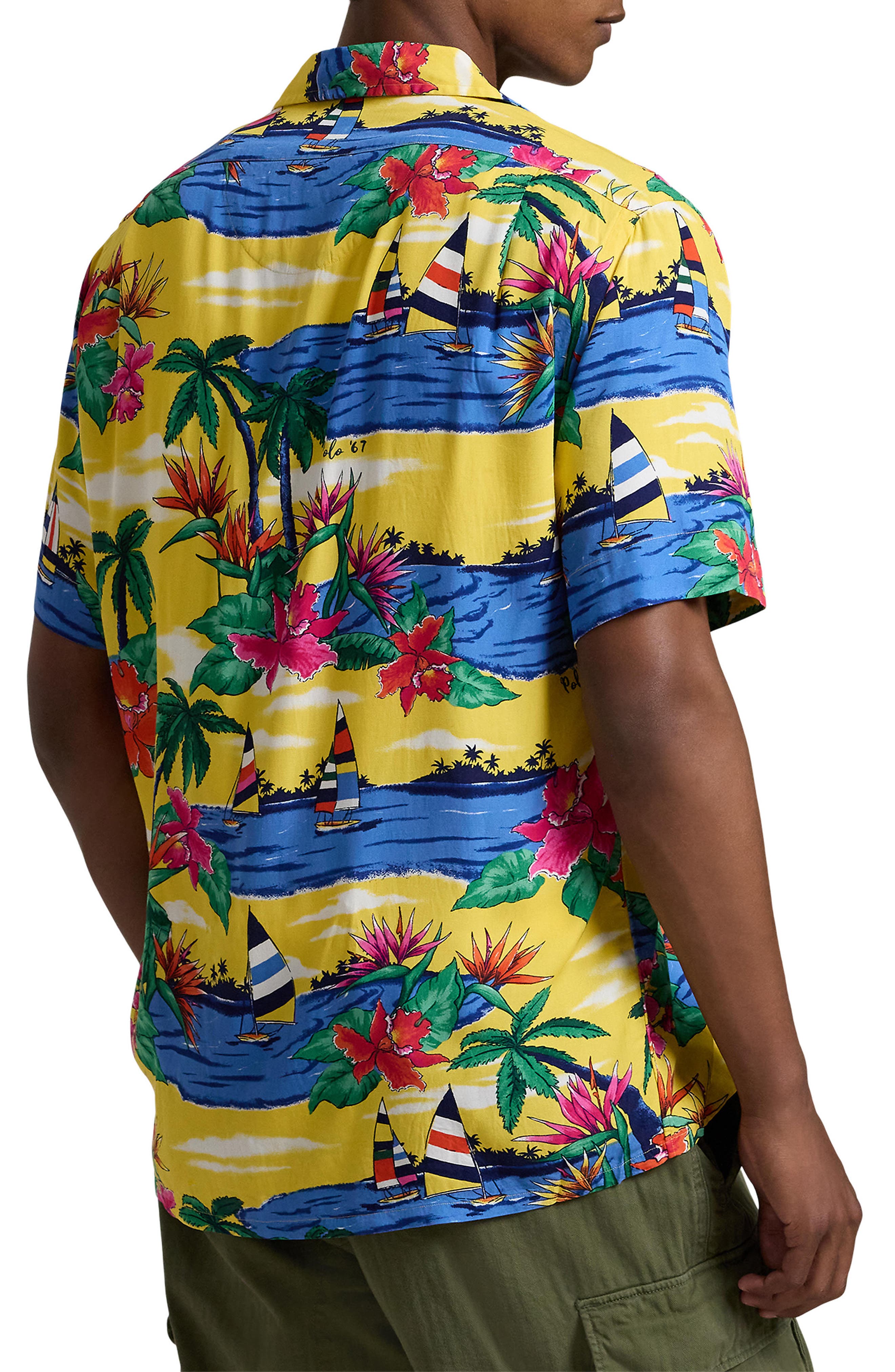 Sailboat Print Camp Shirt - image 2