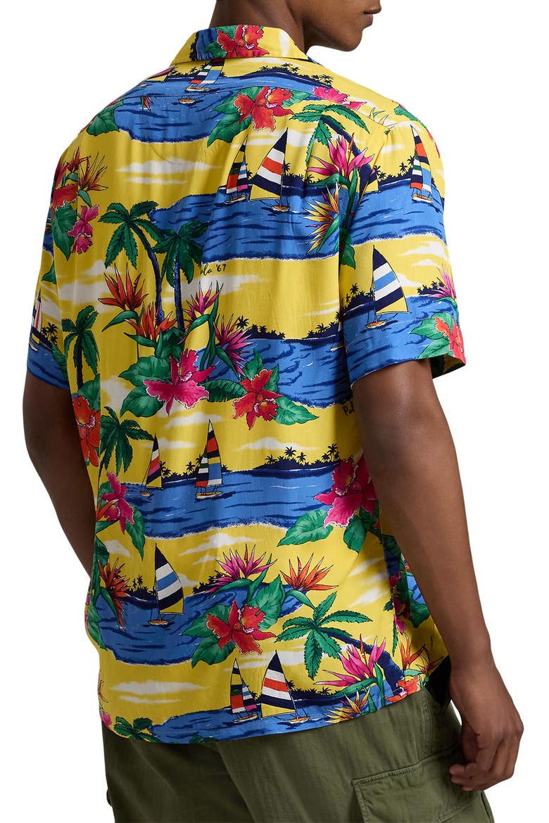 Sailboat Print Camp Shirt, Alternate, color, 6324 CLUB SAIL