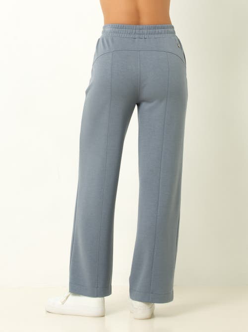 Single Stitch Ultra Soft Wide Leg Pant In Blue