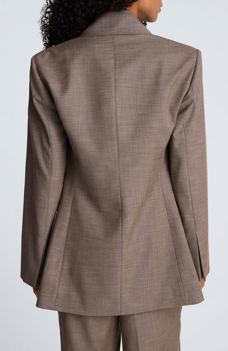 Kenneth Cole Double Breasted Contour Jacket, Alternate, color, Camilla Brown