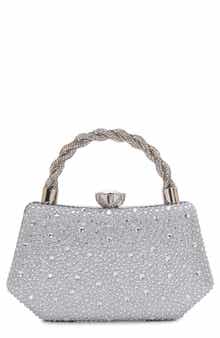 Hexagon Rhinestone Clutch