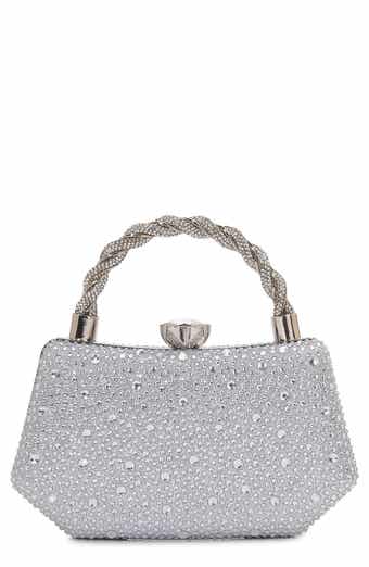 Hexagon Rhinestone Clutch