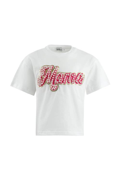 Lola + The Boys Mama Pearl T-shirt In White