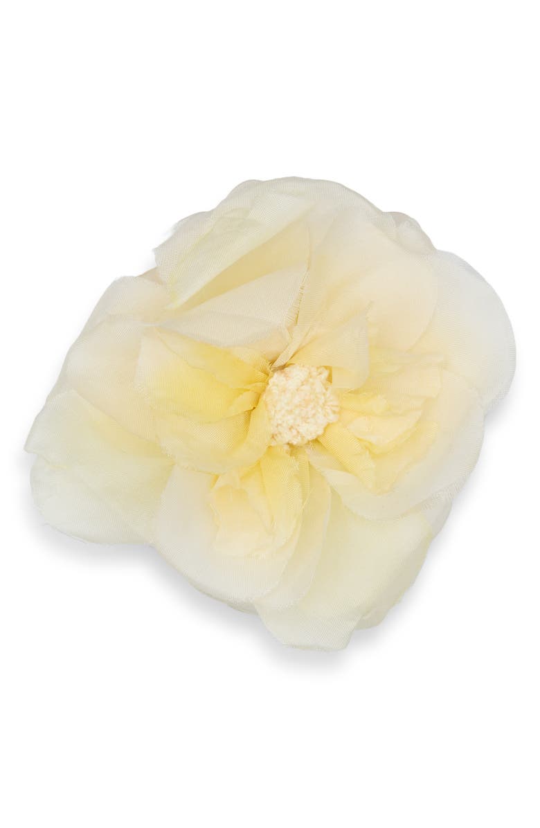 Gucci Silk Flower Pin, Main, color, Light Yellow