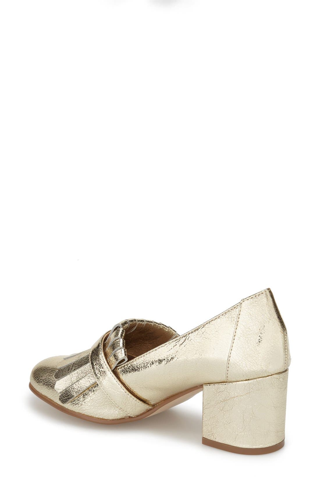'Kate' Loafer Pumps, Alternate, color, GOLD
