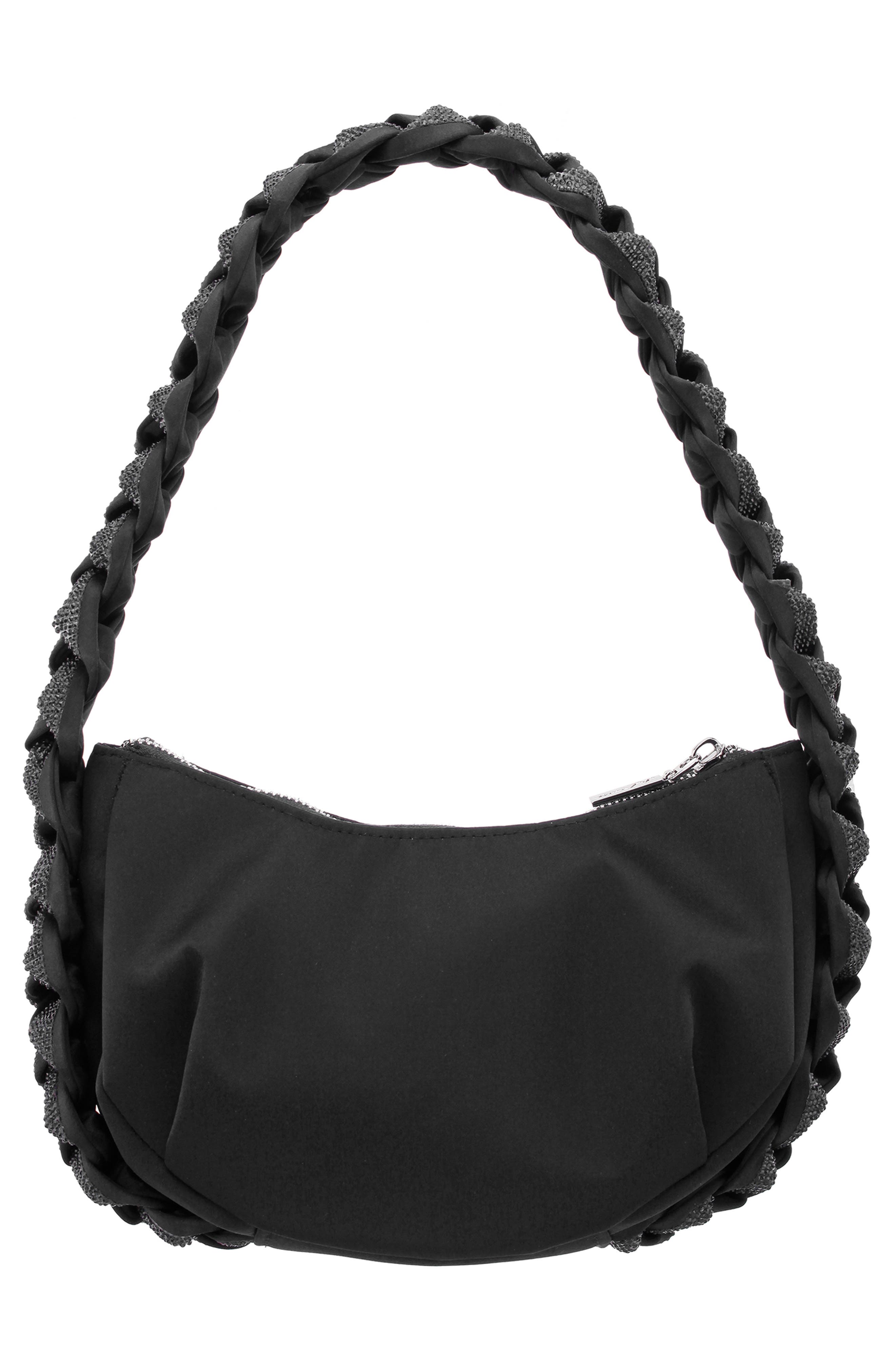 Nina Braided Detail Hobo Bag, Alternate, color, 