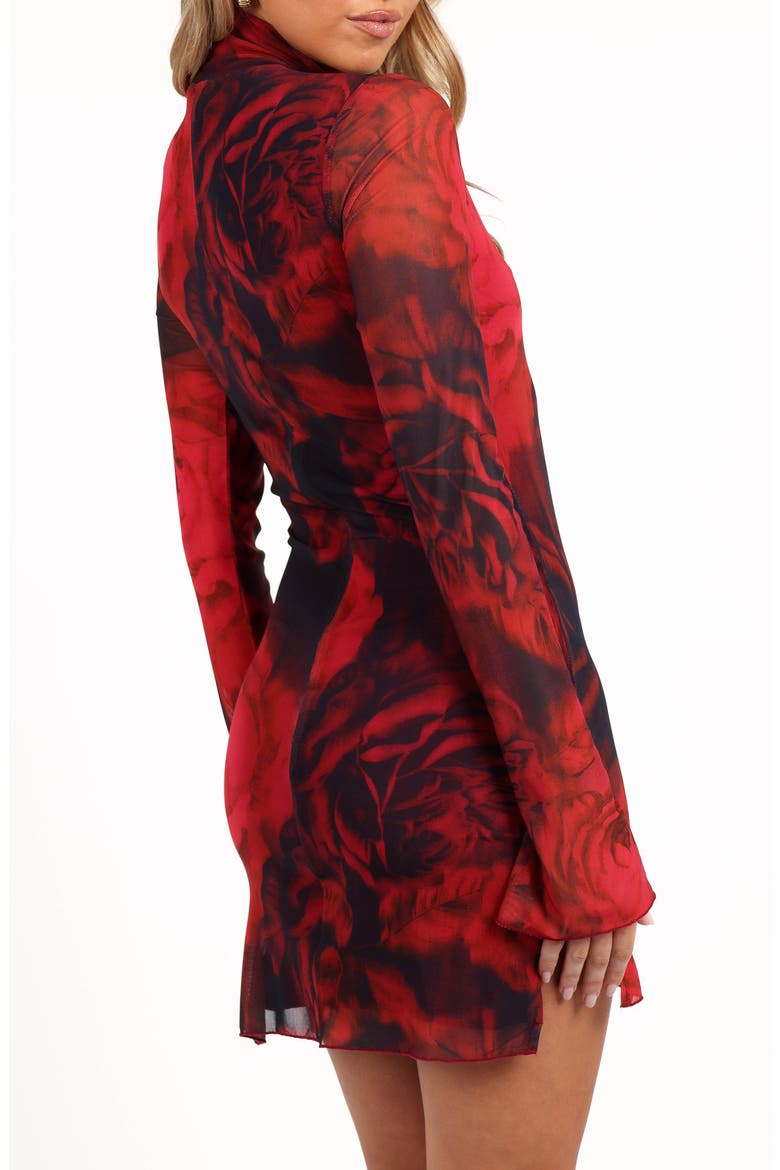 Jordi Long Sleeve Minidress, Alternate, color, GIOVANNA ROSE PRINT