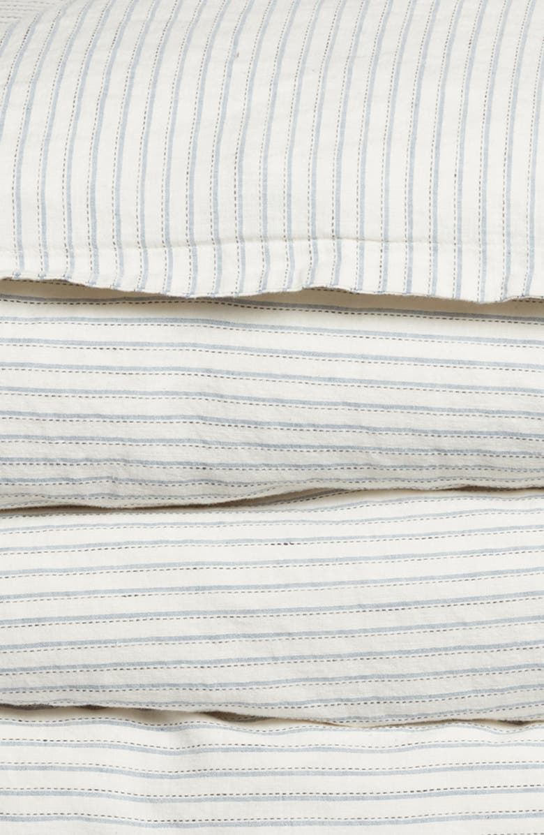 Pom Pom at Home Connor Stripe Linen & Cotton Duvet Cover, Alternate, color, 