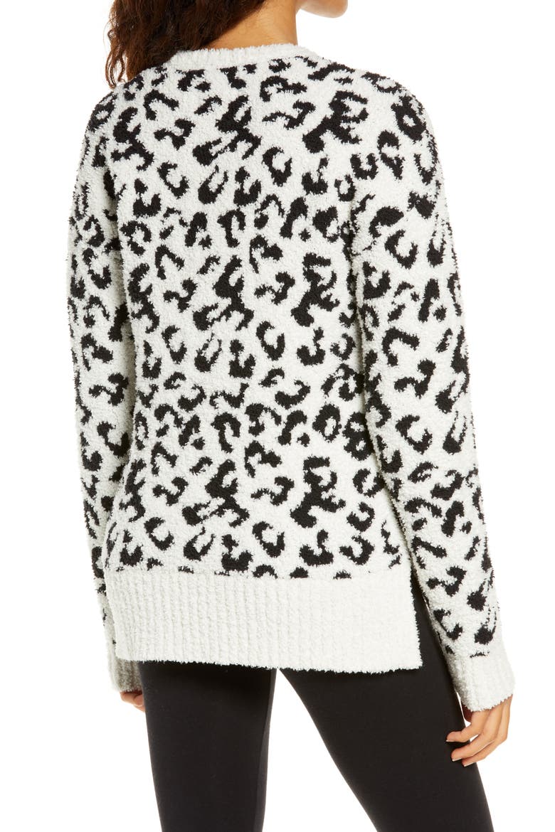 UGG Cecilia V-Neck Sweater, Alternate, color, SNOW LEOPARD