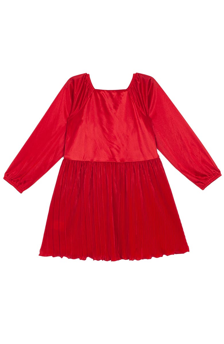 Isobella & Chloe Merry 'n Bright Velvet Dress, Alternate, color, Red
