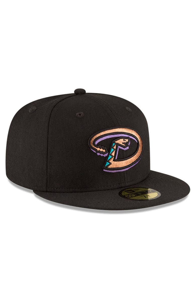 New Era Men's New Era Black Arizona Diamondbacks 2001 World Series Wool 59FIFTY Fitted Hat, Alternate, color, Black