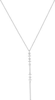 Bony Levy Aviva 18K White Gold Diamond Bar Y-Necklace