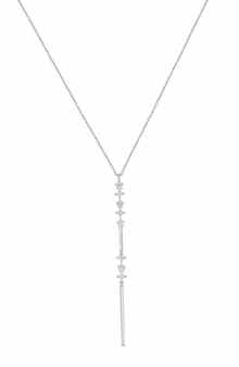 Bony Levy Aviva 18K White Gold Diamond Bar Y-Necklace