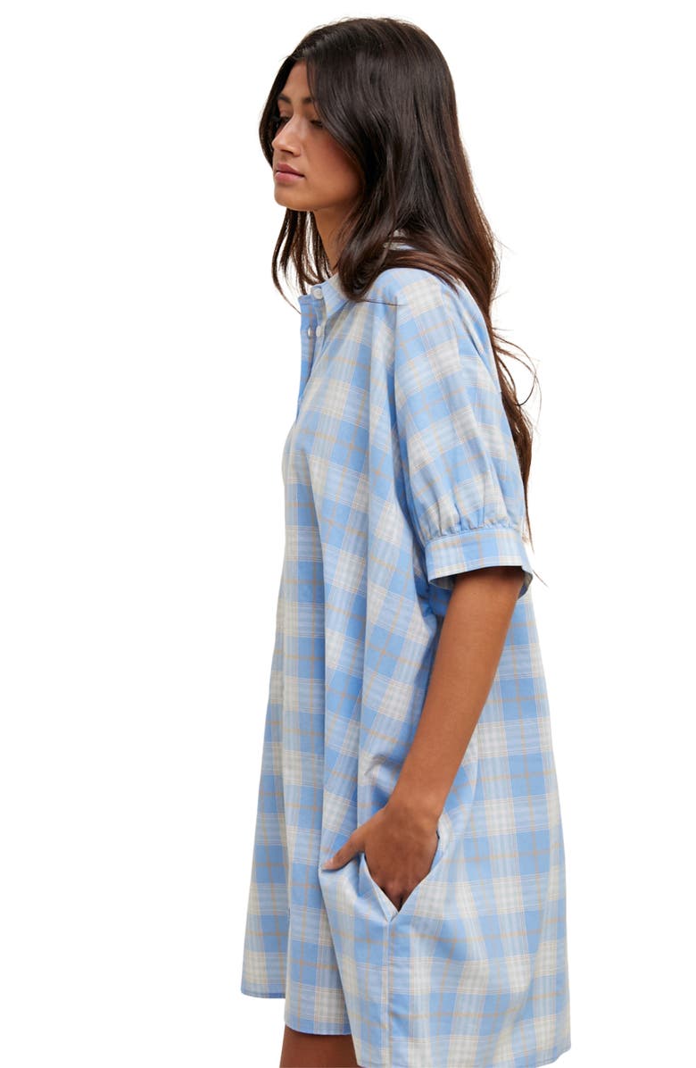 WISHLIST Oversize Button-Up Shirtdress, Alternate, color, Blue Combo