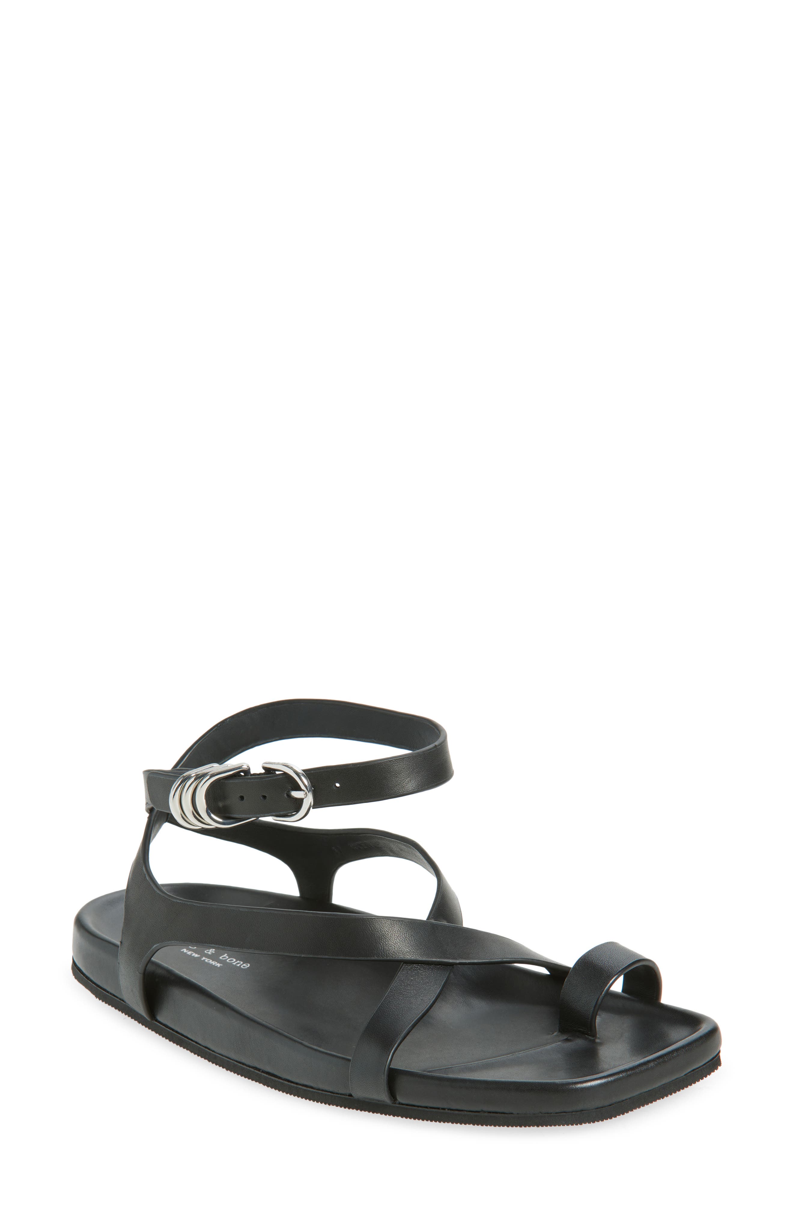 Rag & Bone Rue Ankle Strap Sandal In Black