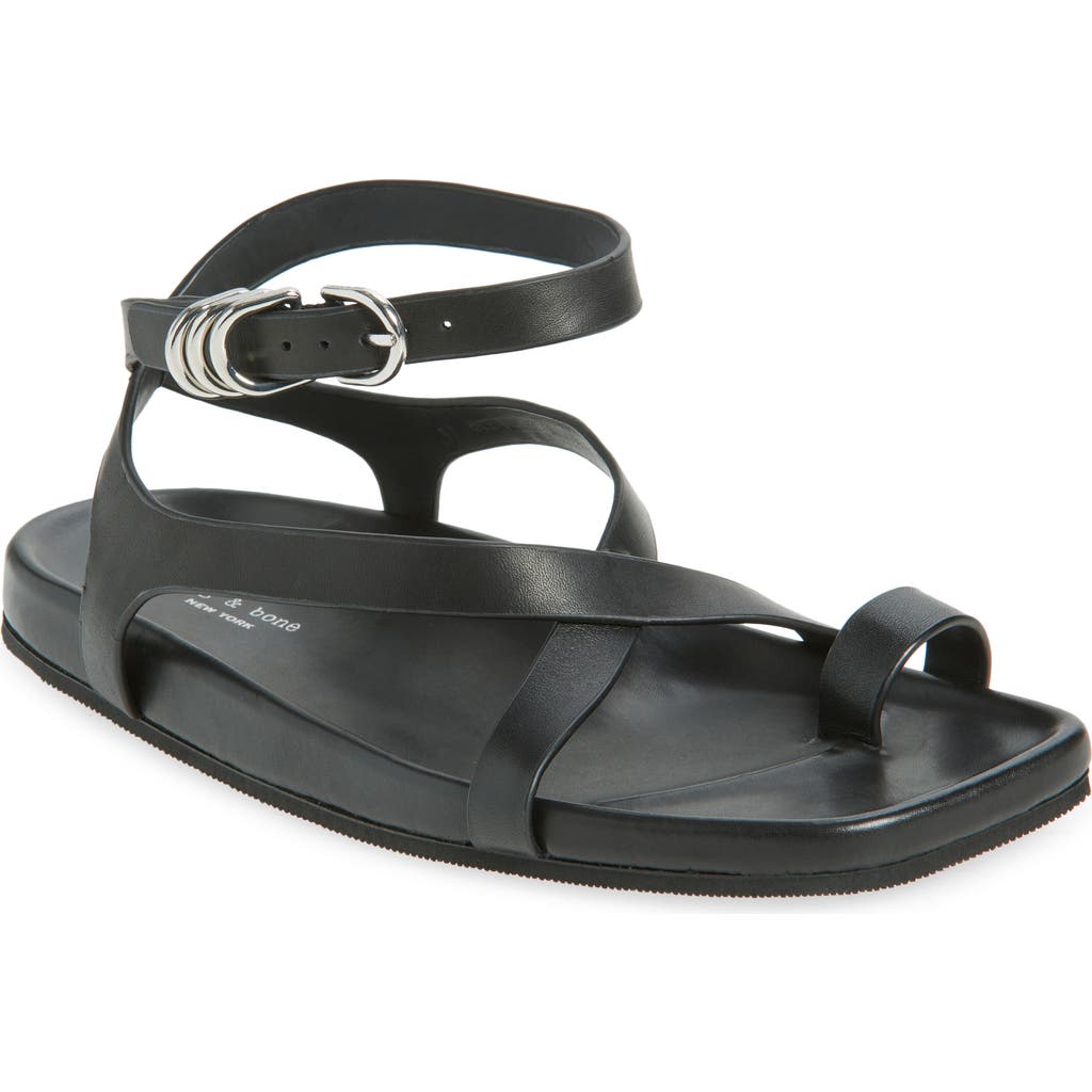 Rag & Bone Rue Ankle Strap Sandal In Black