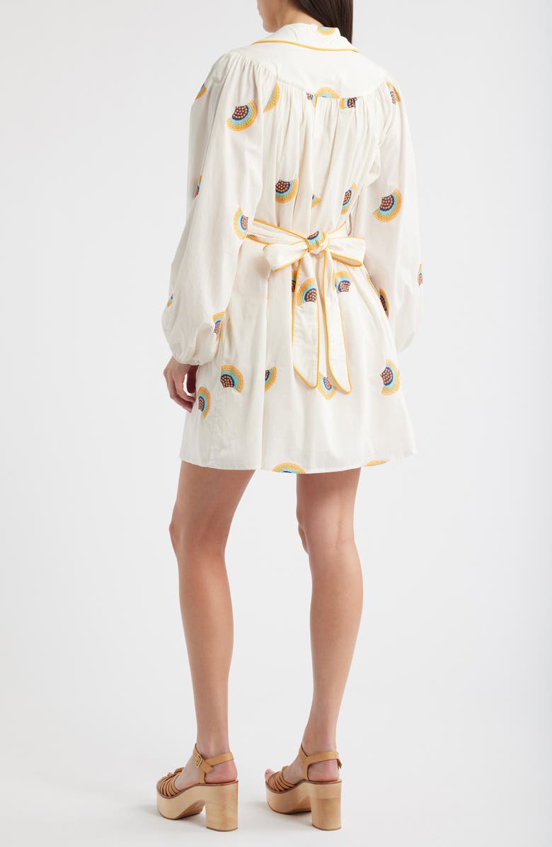 CIEBON Halliday Embroidered Long Sleeve Dress, Alternate, color, Ivory