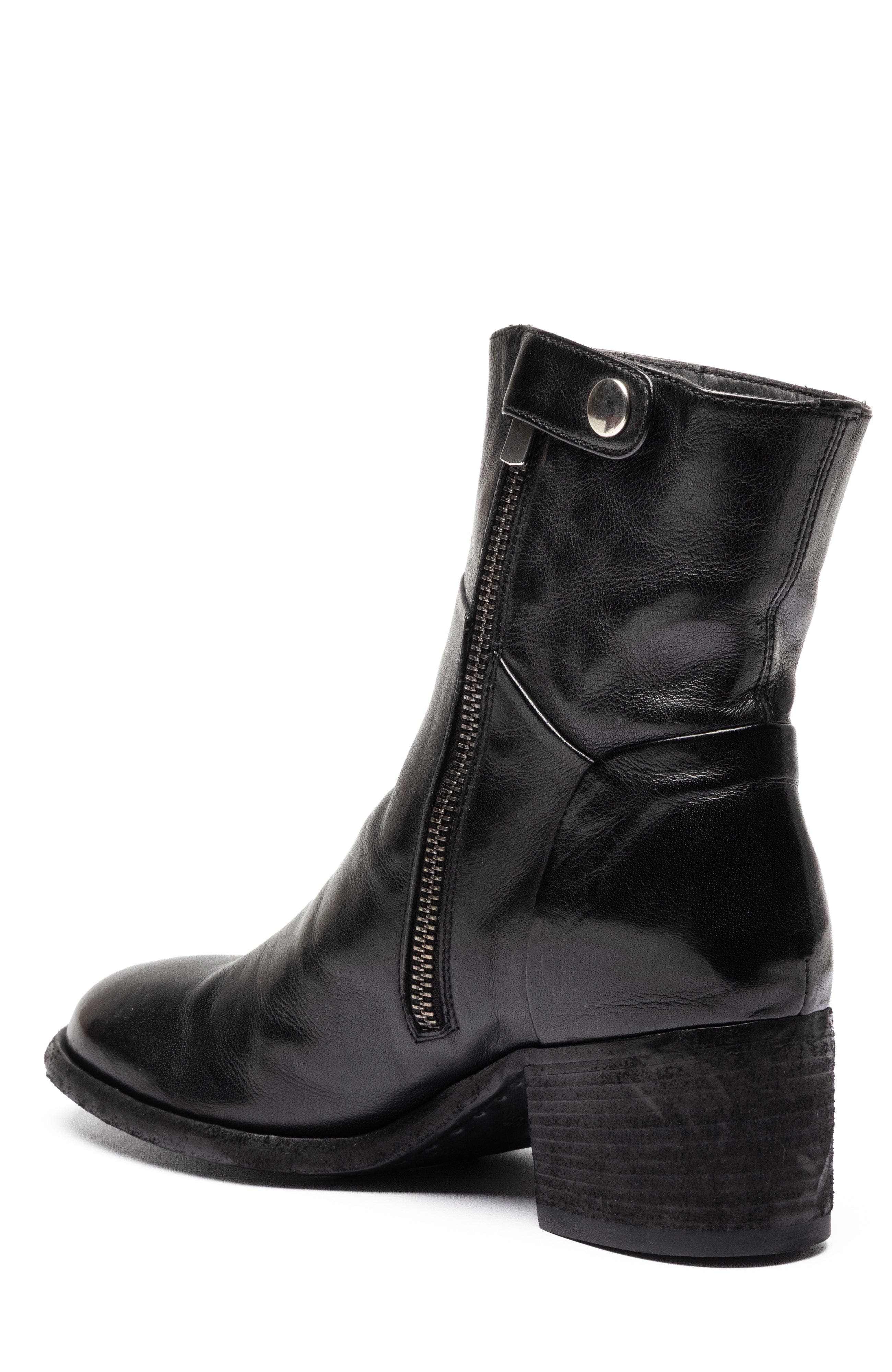 Officine Creative Denner 107 Leather Almond-Toe Bootie, Alternate, color, Black
