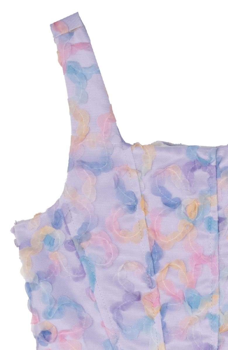 Rare Editions Kids' Floral Soutache Special Occasion Dress, Alternate, color, Lavender