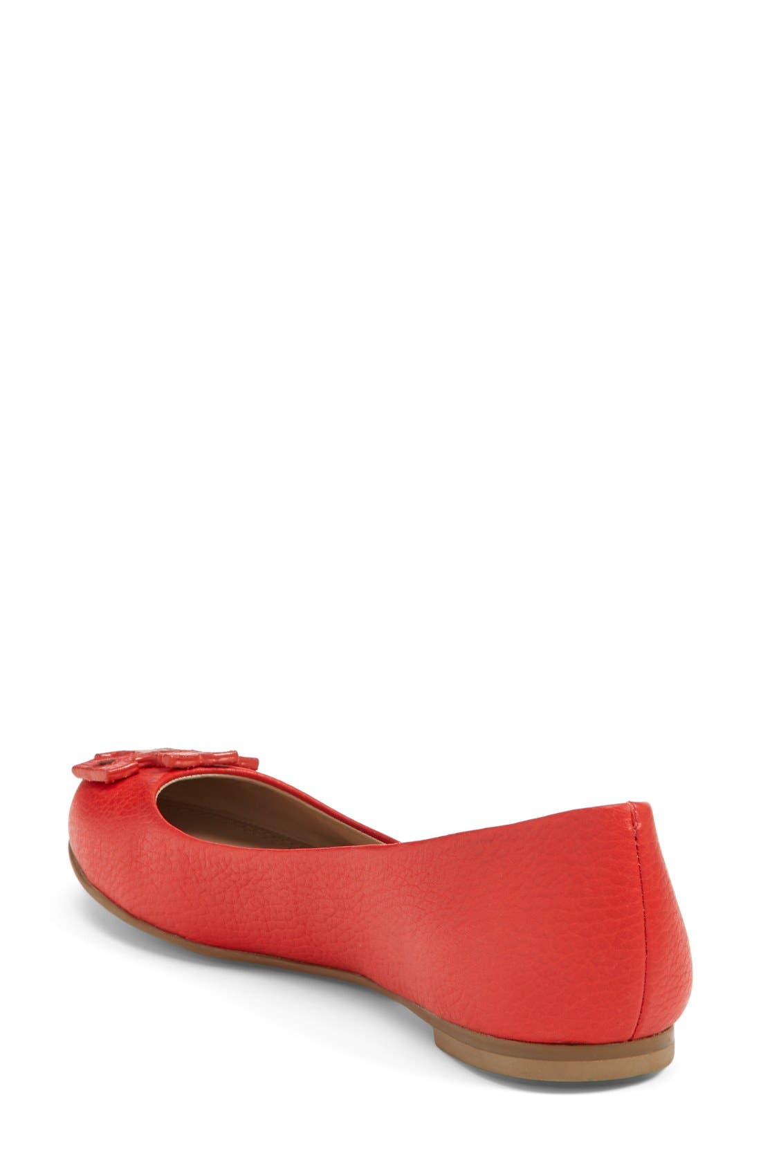 'Moore' Leather Flat, Alternate, color, MASAI RED