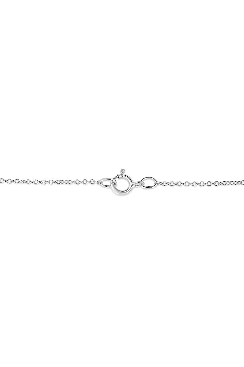 .925 Sterling Silver Diamond Accent Sunburst Milgrain Pendant Necklace, Alternate, color, White