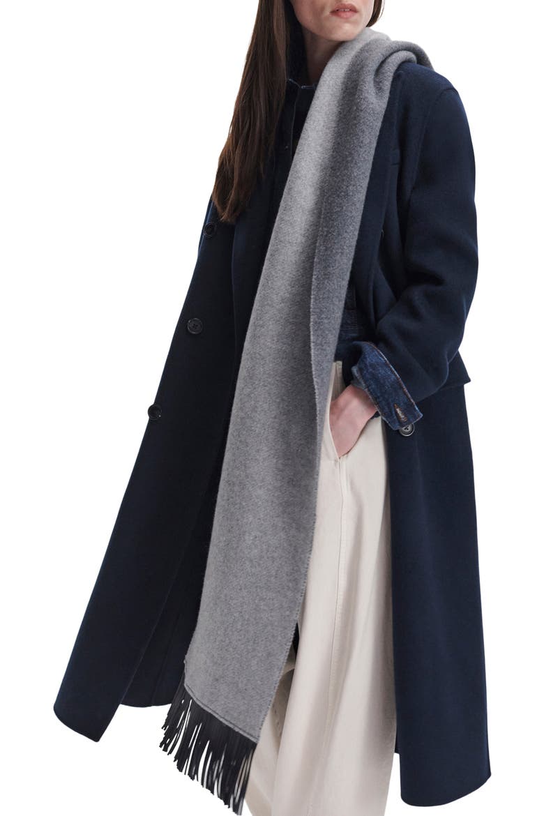 Brooke Wool Fringe Scarf, Main, color, GREY MULTI