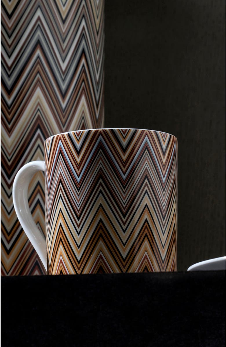 Missoni Home Tableware Mug Cup ZIG ZAG in Luxury Box Jarris 148 diam. 3", H 3.9", cap. 12.5 oz, Alternate, color, Multicolor