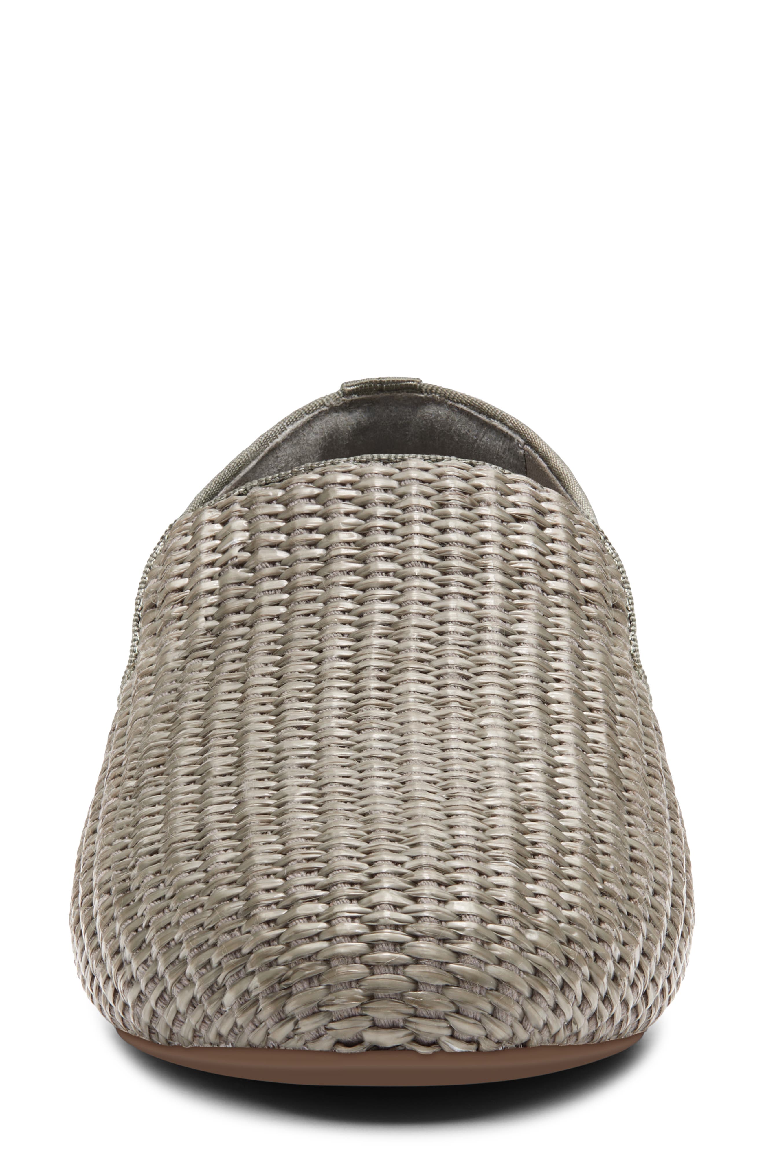 Birdies Starling Raffia Flat, Alternate, color, Chateau Gray Raffia