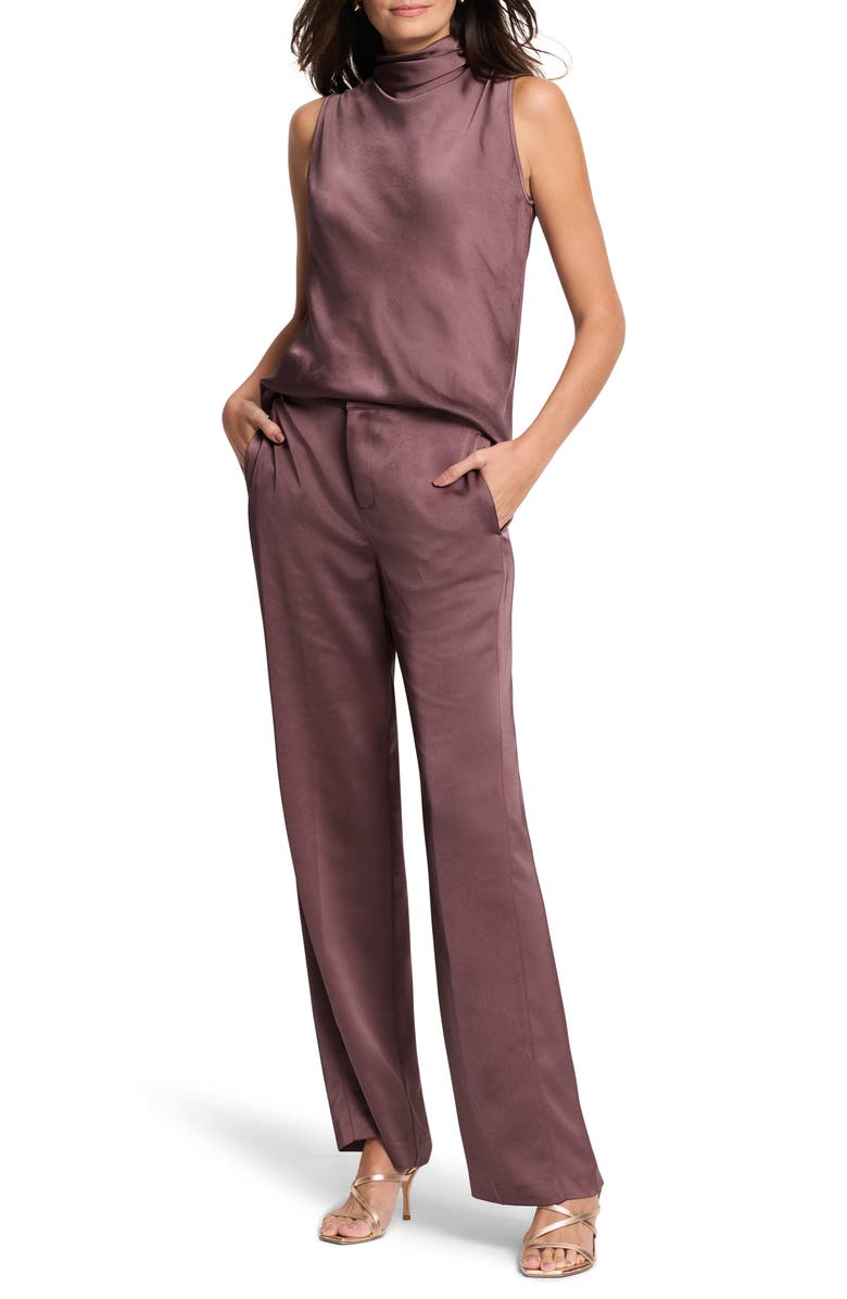 NIC+ZOE Wide Leg Satin Pants, Alternate, color, Chai