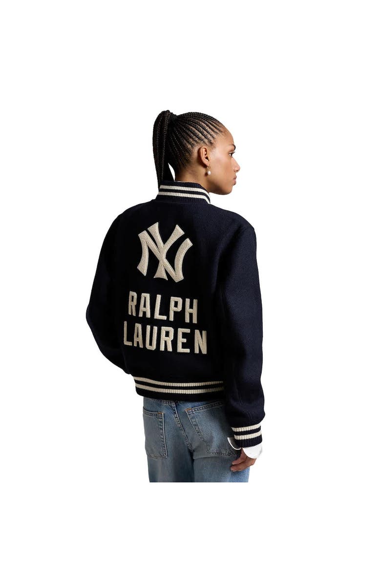Polo Ralph Lauren Women's Polo Ralph Lauren  Navy New York Yankees Full-Snap Bomber Jacket, Alternate, color, 