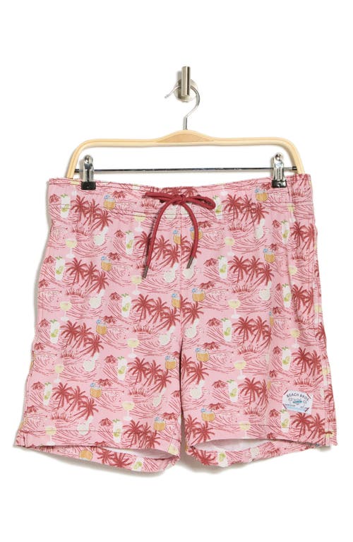 Shop Beach Bros Beach Drink Swim Trunks In Pink