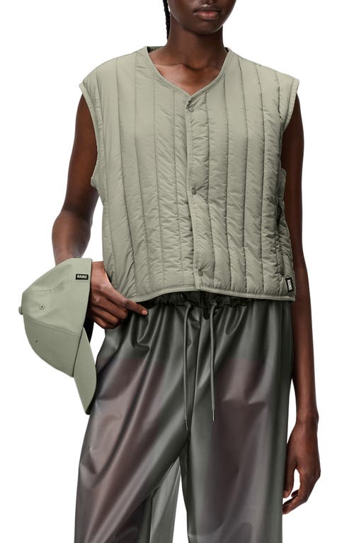 Rains Banja Water Resistant Crop Liner Vest In Green