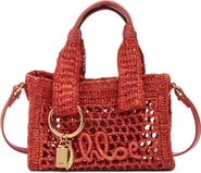 Chloé Mini Summer Banana Crochet Raffia East/West Tote