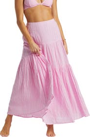 Billabong Sol Tiered Cotton Maxi Skirt