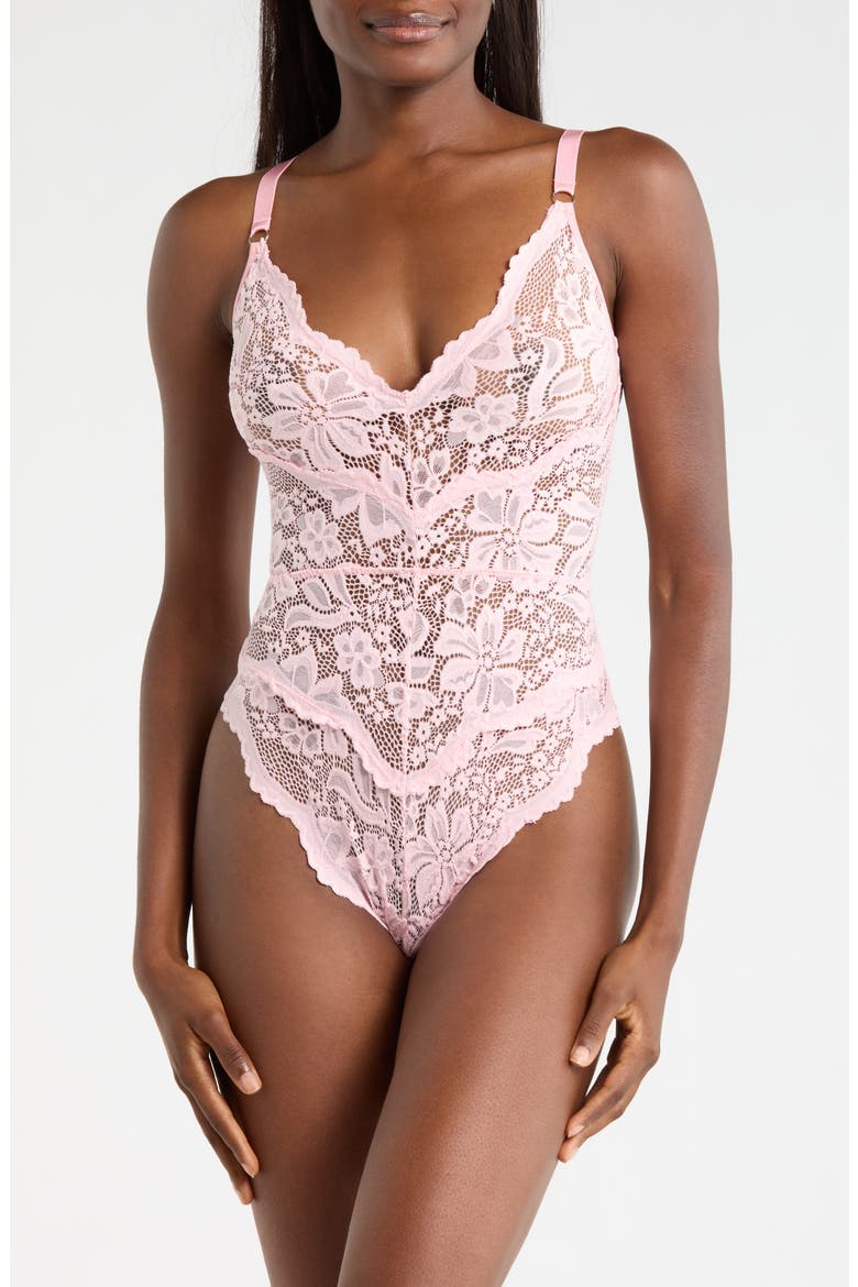 Floral Lace Teddy, Main, color, PETAL PINK