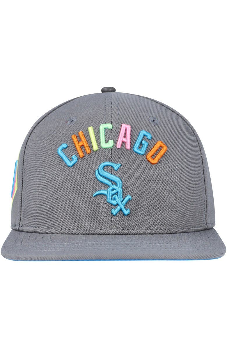 PRO STANDARD Men's Pro Standard Gray Chicago White Sox Washed Neon Snapback Hat, Alternate, color, Gray