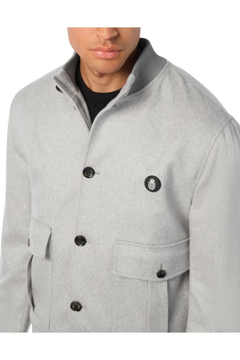 Cashmere Wool Bomber Jacket Men, Alternate, color, grey