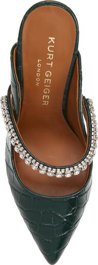 Duke Crystal Strap Pointed Toe Mule