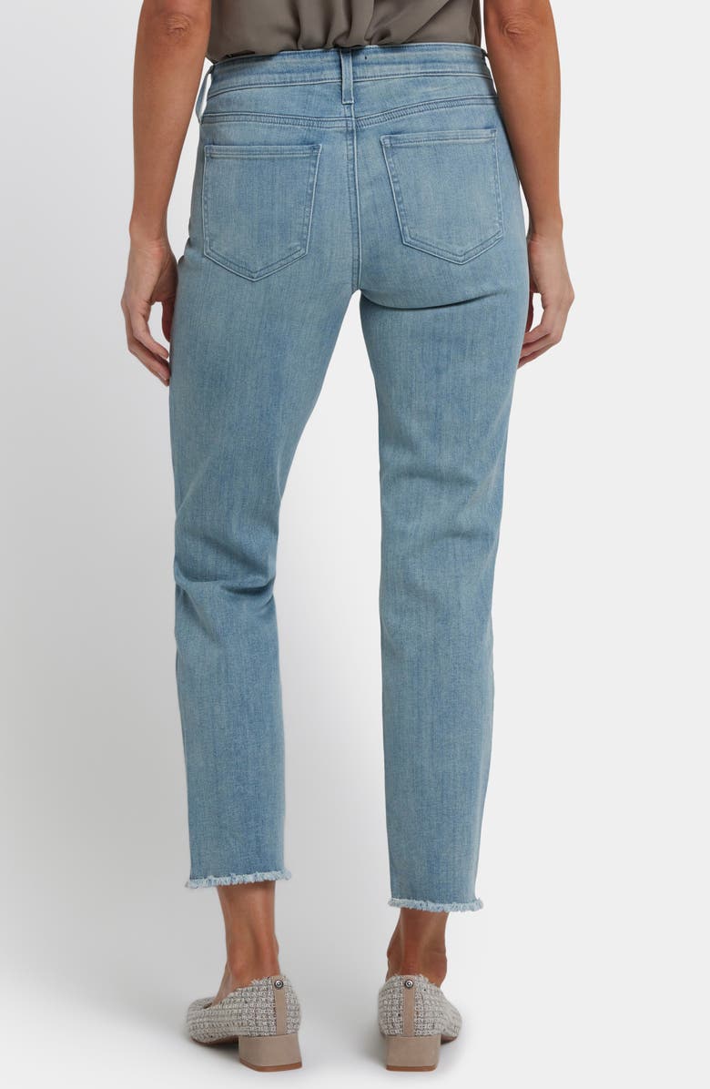 NYDJ Sheri Frayed Ankle Straight Leg Jeans, Alternate, color, Light Paradise