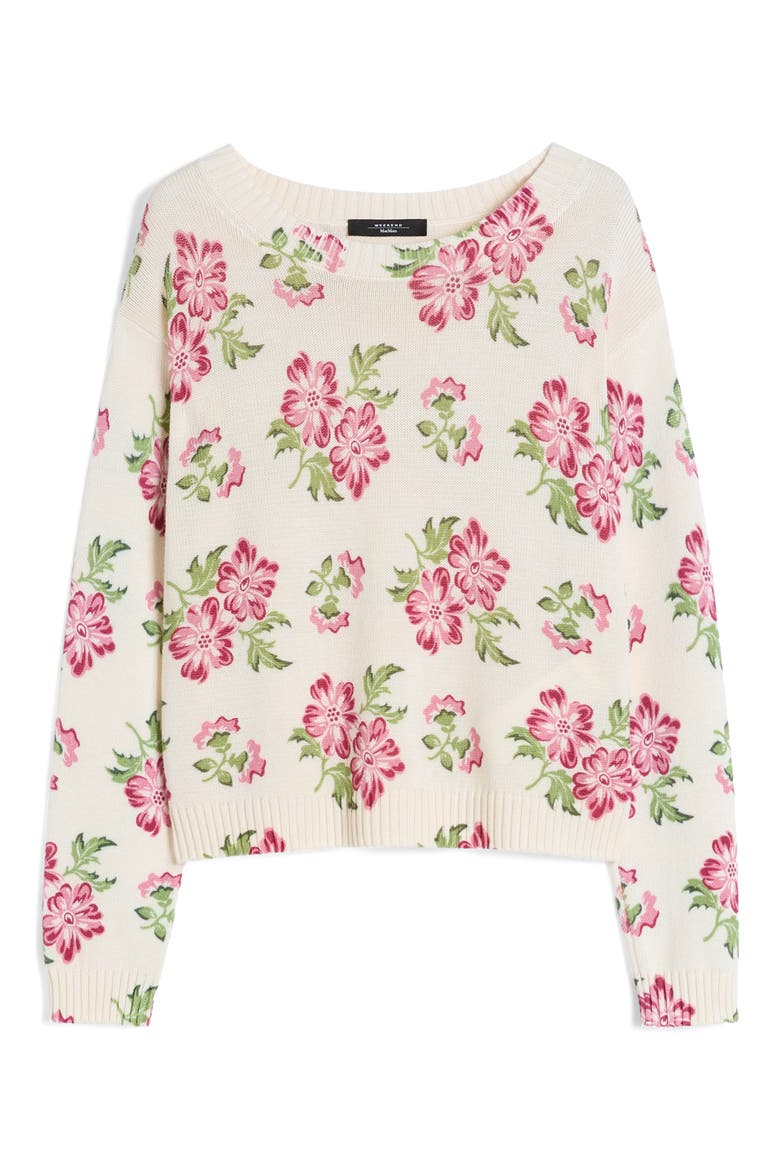 Floral Sweater, Alternate, color, ECRU